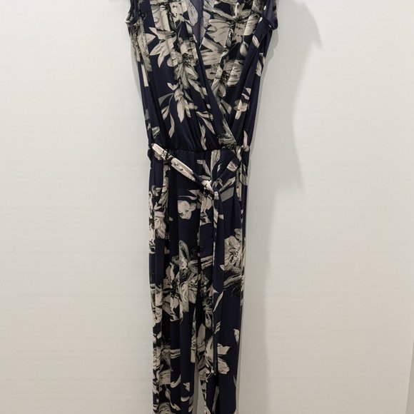 Portmans Jump Suit Size 8 Blue Floral - Picture 2 of 6